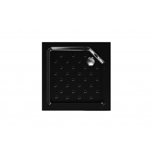 Душевой поддон МЕТАКАМ Universal Black N 80х80 см низкий квадратный акриловый